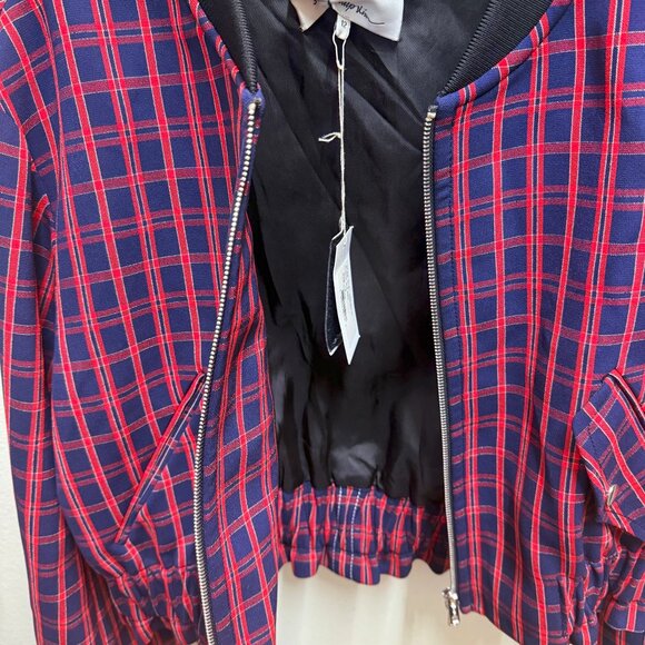 Plaid Bomber Jacket NWT size 12 - Picture 3 of 3
